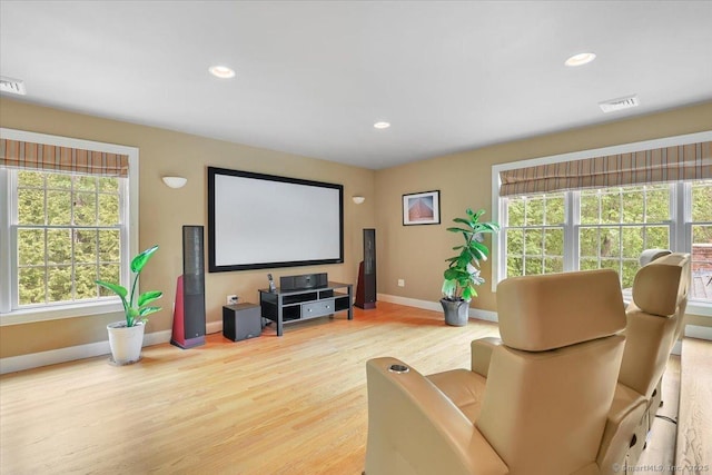 15 Surrey Ridge Rd, Killingworth, CT 06419 - cinema with light wood-style flooring, baseboards, and recessed lighting