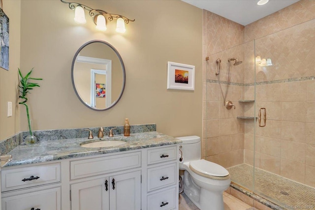 15 Surrey Ridge Rd, Killingworth, CT 06419 - bathroom with toilet, a shower stall, and vanity