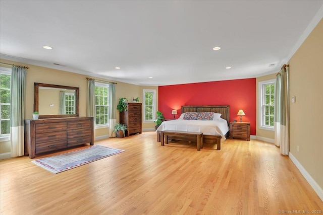 15 Surrey Ridge Rd, Killingworth, CT 06419 - bedroom with crown molding, wood finished floors, recessed lighting, and baseboards