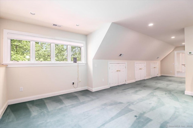 12 Fox Run, Sherman, CT 06784 - bonus room featuring carpet flooring, baseboards, vaulted ceiling, and recessed lighting