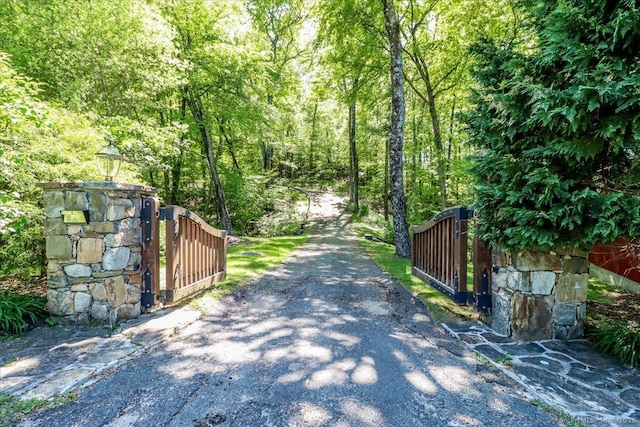 12 Fox Run, Sherman, CT 06784 - view of street with a gate and a view of trees