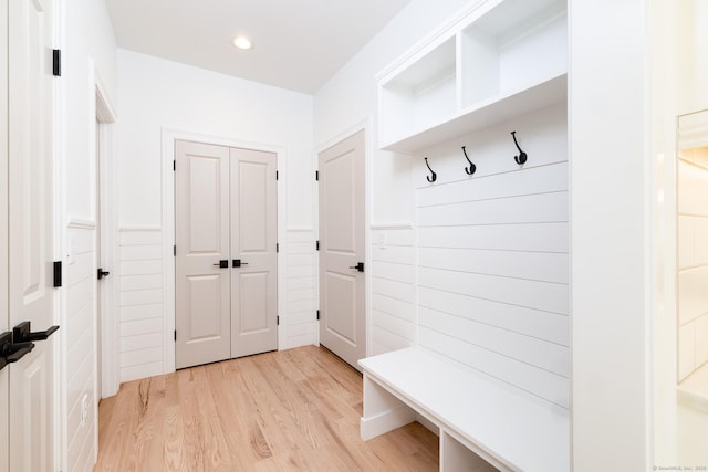 81 Nelson Dr, Burlington, CT 06013 - mudroom with light wood finished floors and recessed lighting