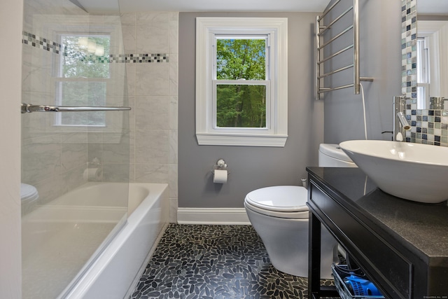 1 Russell Ln, Simsbury, CT 06070 - bathroom featuring baseboards, toilet, and vanity