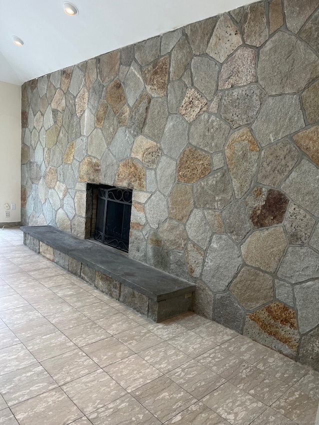 16 Neponsit St, Stamford, CT 06902 - detailed view of a fireplace and recessed lighting