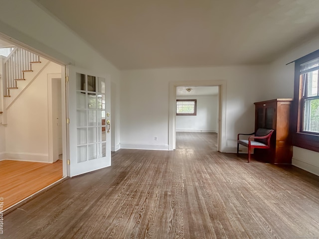 26 Stoehrs Pl, Bridgeport, CT 06606 - unfurnished room featuring wood finished floors, stairs, and baseboards