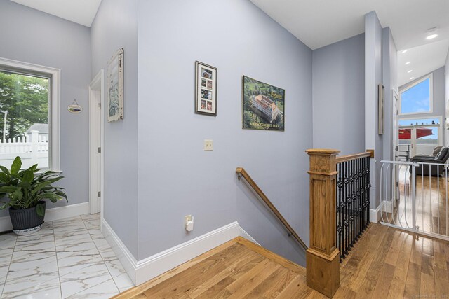 194 Killdeer Rd, Webster, MA 01570 - corridor featuring an upstairs landing, healthy amount of natural light, baseboards, and recessed lighting