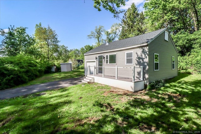 13 Turner Rd, Litchfield, CT 06778 - rear view of house with a yard and a wooden deck