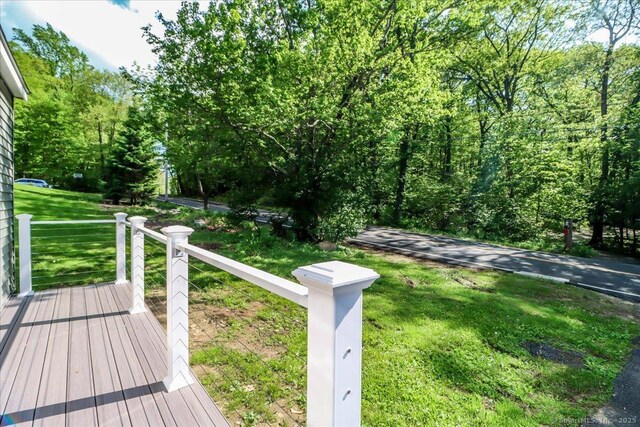 13 Turner Rd, Litchfield, CT 06778 - wooden deck with a yard