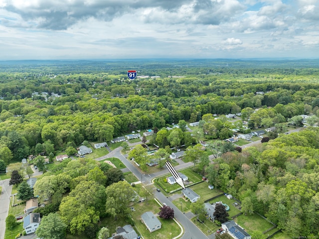 1 Pine Grove Ave, Enfield, CT 06082 - aerial view of property and surrounding area with a heavily wooded area