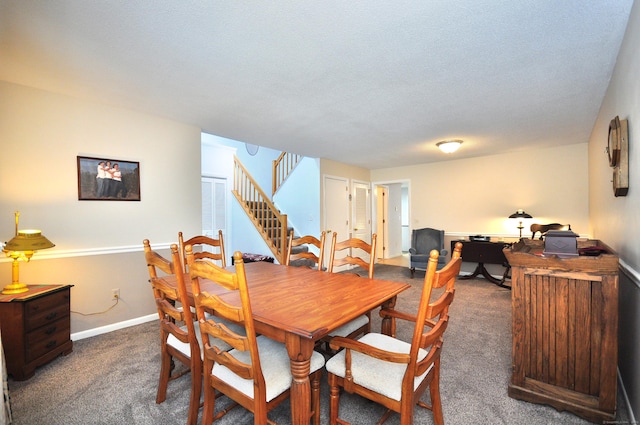 443 S Main St Unit 34, Manchester, CT 06040 - dining space with carpet, stairs, an office area, and baseboards