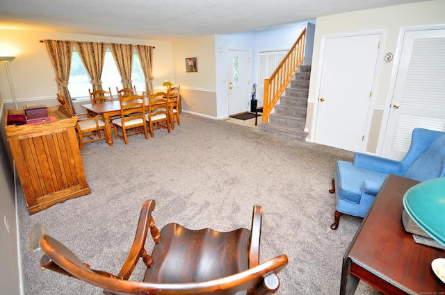 443 S Main St Unit 34, Manchester, CT 06040 - dining area featuring carpet, stairs, and baseboards