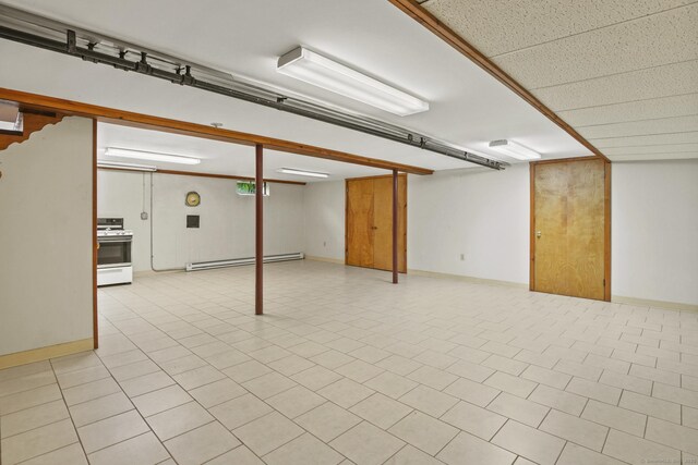 870 N Colony Rd, Meriden, CT 06450 - finished below grade area with a baseboard heating unit and baseboards