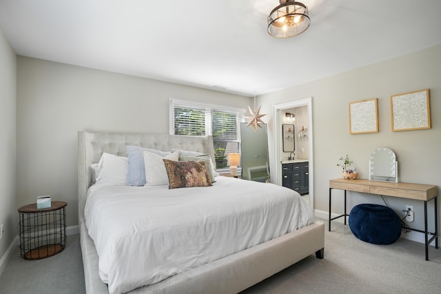 17 Hollow Tree Ln Unit 17, Monroe, CT 06468 - bedroom featuring carpet flooring, baseboards, ensuite bath, and a sink