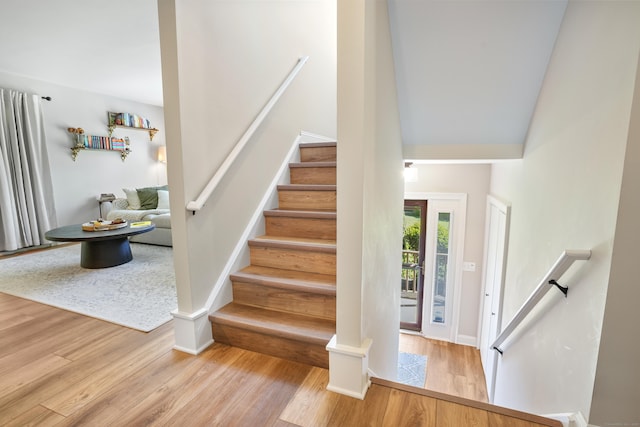 17 Hollow Tree Ln Unit 17, Monroe, CT 06468 - stairs with wood finished floors and baseboards