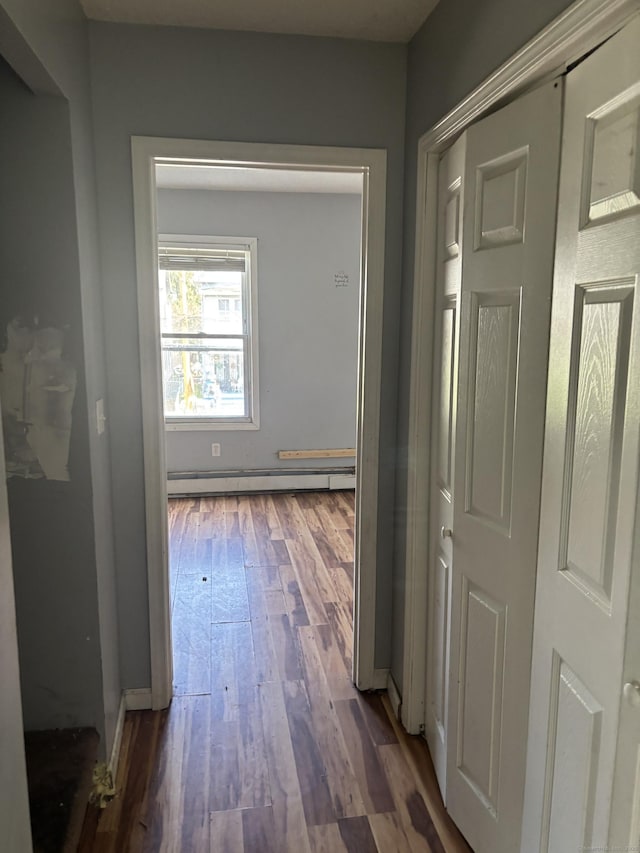 14 Judson Ave, New Haven, CT 06511 - corridor with baseboard heating and wood finished floors