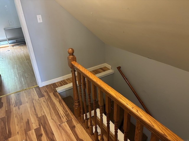 14 Judson Ave, New Haven, CT 06511 - stairway with wood finished floors and vaulted ceiling