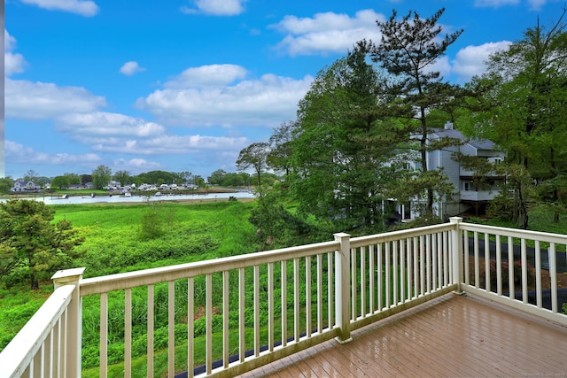 74 Quarry Dock Rd Unit 74, Branford, CT 06405 - wooden terrace featuring a water view
