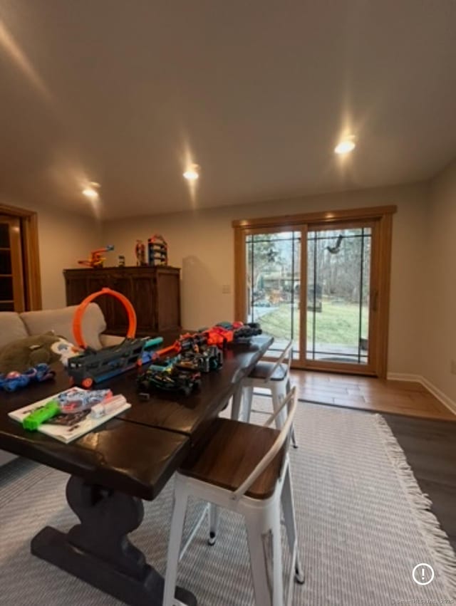 11 Arden Ave, New Fairfield, CT 06812 - dining area featuring recessed lighting, wood finished floors, and baseboards