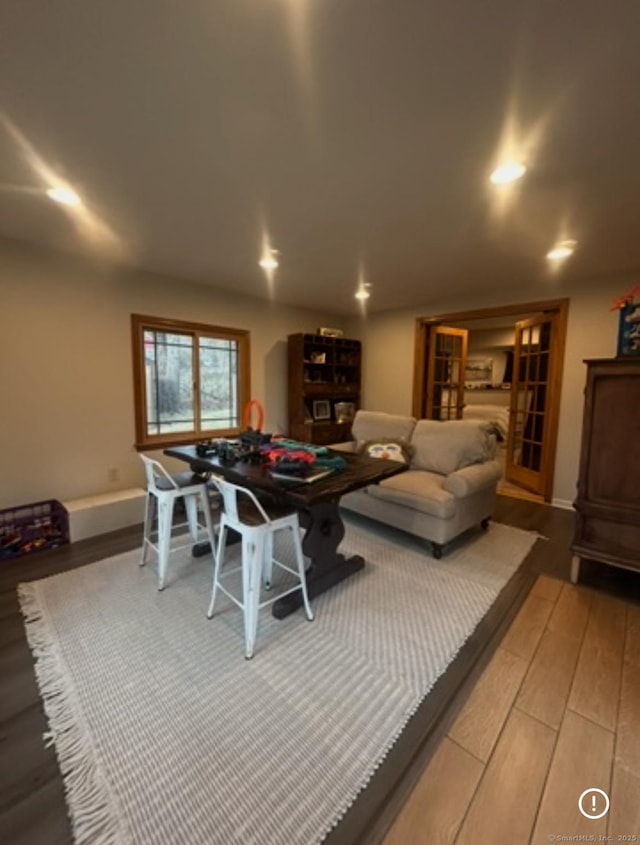 11 Arden Ave, New Fairfield, CT 06812 - living area featuring wood finished floors, baseboards, and recessed lighting