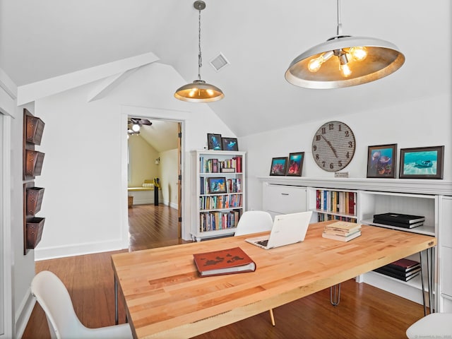 48 Harbor View Ave, Norwalk, CT 06854 - home office featuring wood finished floors, baseboards, and a ceiling fan