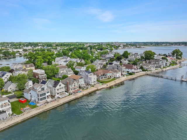 48 Harbor View Ave, Norwalk, CT 06854 - aerial perspective of suburban area with a nearby body of water