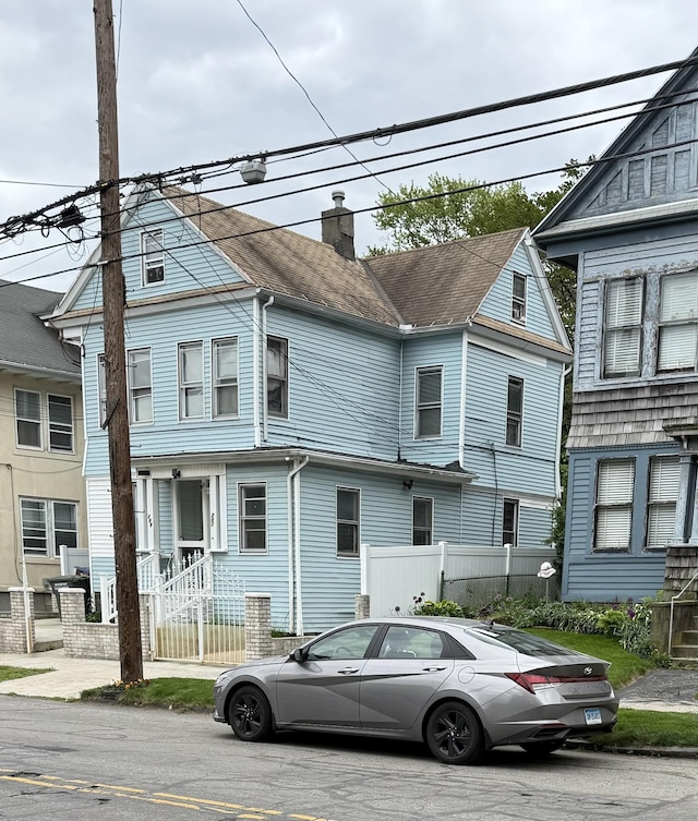 297 Laurel Ave, Bridgeport, CT 06605 - view of front of home featuring a chimney