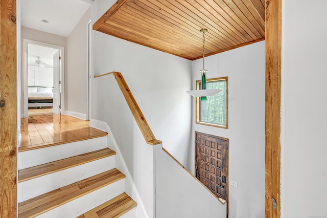 32 Old Bethel Rd, Newtown, CT 06470 - staircase with wood ceiling