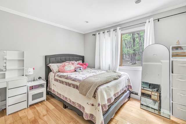 32 Old Bethel Rd, Newtown, CT 06470 - bedroom with light wood-type flooring, crown molding, and recessed lighting