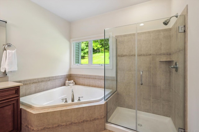 7 Wyndemere Unit 7, Avon, CT 06001 - full bath with a garden tub, a shower stall, and vanity