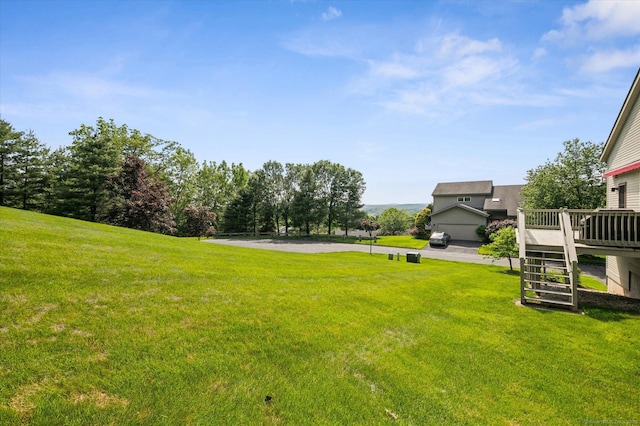 7 Wyndemere Unit 7, Avon, CT 06001 - view of grassy yard with stairs and a deck