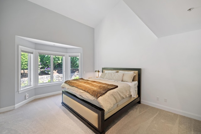 442 Main Ave Unit 18 B6, Norwalk, CT 06851 - bedroom featuring vaulted ceiling, baseboards, and carpet flooring
