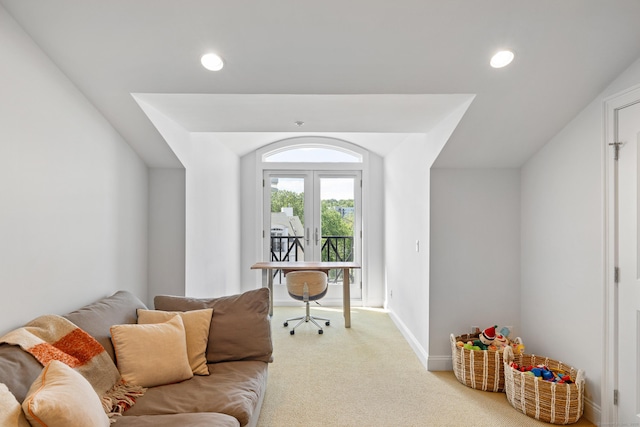 442 Main Ave Unit 18 B6, Norwalk, CT 06851 - office area with carpet flooring, baseboards, and recessed lighting