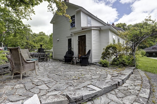 view of patio with outdoor dining space