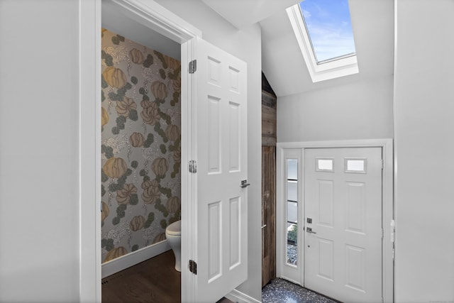 233 Front St Unit 3, New Haven, CT 06513 - entrance foyer with a skylight and lofted ceiling