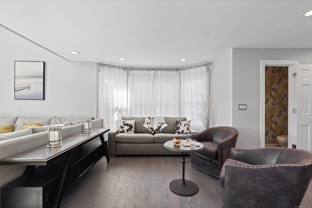 233 Front St Unit 3, New Haven, CT 06513 - living area featuring wood finished floors and recessed lighting