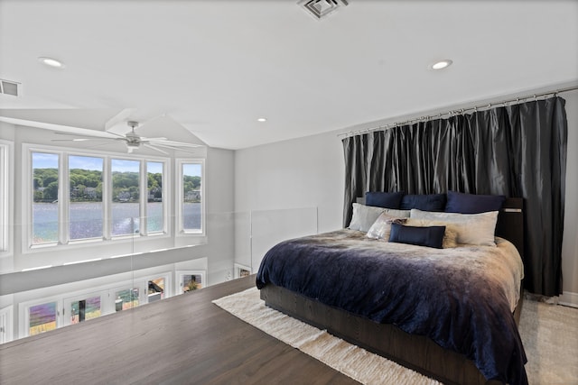 233 Front St Unit 3, New Haven, CT 06513 - bedroom featuring recessed lighting, wood finished floors, and lofted ceiling