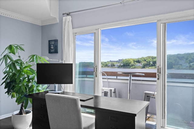 233 Front St Unit 3, New Haven, CT 06513 - home office featuring crown molding and baseboards