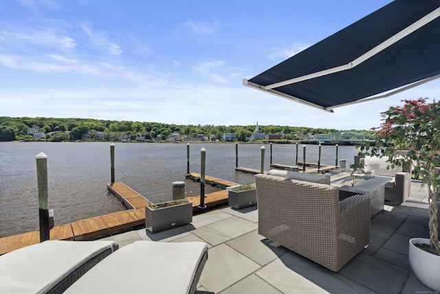 233 Front St Unit 3, New Haven, CT 06513 - view of patio / terrace with a water view and a dock