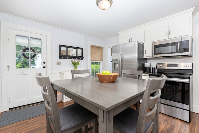 2 Middle Ln, Simsbury, CT 06070 - dining space featuring dark wood-style flooring and healthy amount of natural light