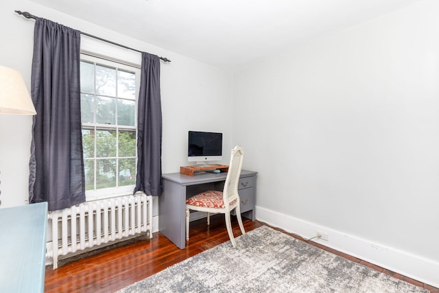 2 Middle Ln, Simsbury, CT 06070 - office with radiator heating unit, wood finished floors, and baseboards