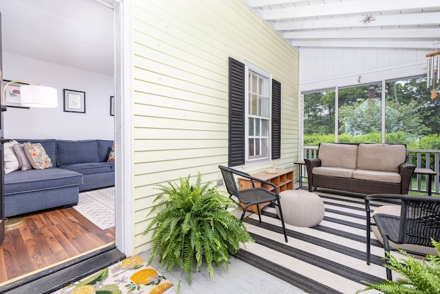 2 Middle Ln, Simsbury, CT 06070 - wooden terrace featuring an outdoor hangout area