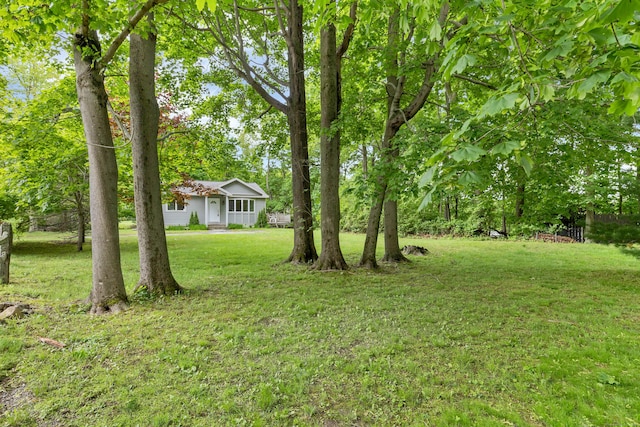 2 Lakeview Cir E, Lyme, CT 06357 - view of grassy yard with a porch