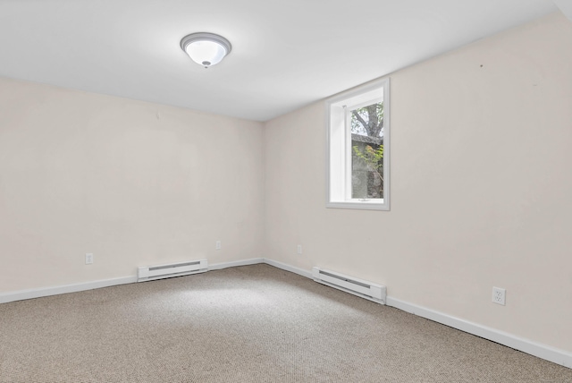 2 Lakeview Cir E, Lyme, CT 06357 - carpeted spare room featuring a baseboard radiator and baseboards