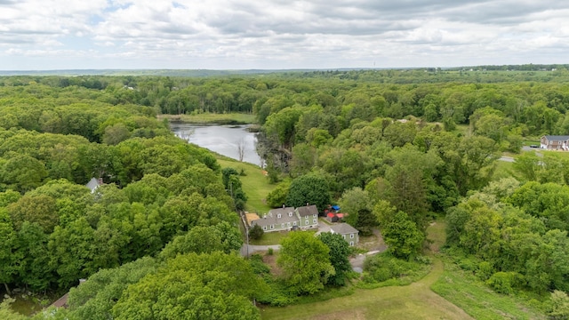538 Scotland Rd, Norwich, CT 06360 - aerial view of a heavily wooded area and a nearby body of water