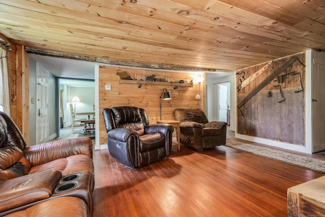 538 Scotland Rd, Norwich, CT 06360 - living area with wood ceiling, wood finished floors, and wood walls