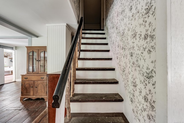 538 Scotland Rd, Norwich, CT 06360 - stairs with wood-type flooring