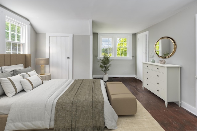 538 Scotland Rd, Norwich, CT 06360 - bedroom with dark wood-style floors and baseboards
