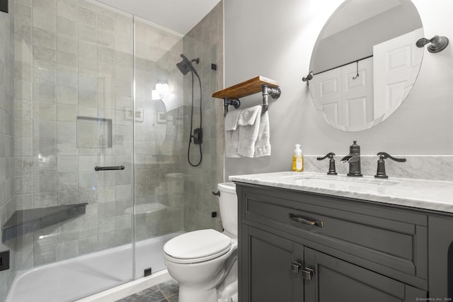 9 Lower Commons Unit 9, Woodbury, CT 06798 - full bath with vanity, toilet, and a stall shower