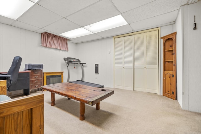 9 Lower Commons Unit 9, Woodbury, CT 06798 - playroom featuring carpet floors and a drop ceiling