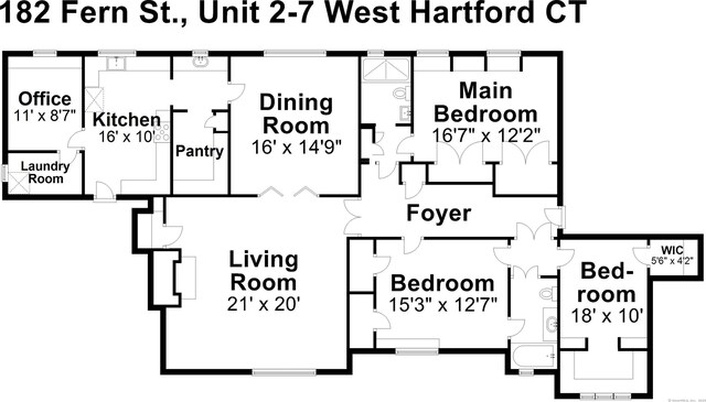 182 Fern St Apt 4, West Hartford, CT 06119 - floor plan / room layout